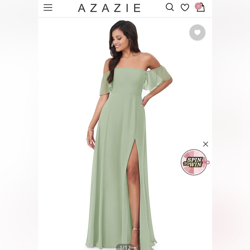 Azazie Sue Gown Sage Green size A4